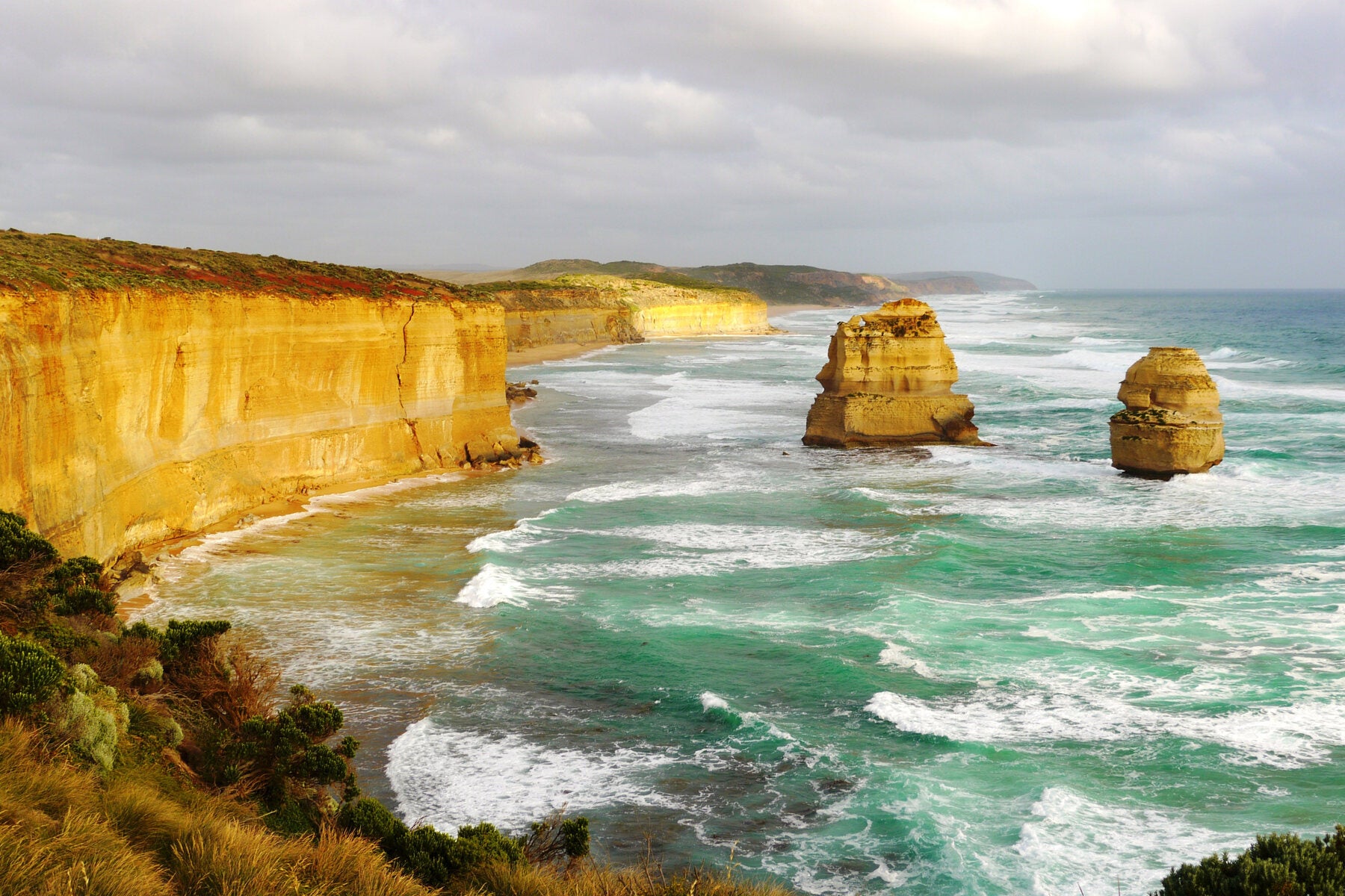 Australian coastline under summer light