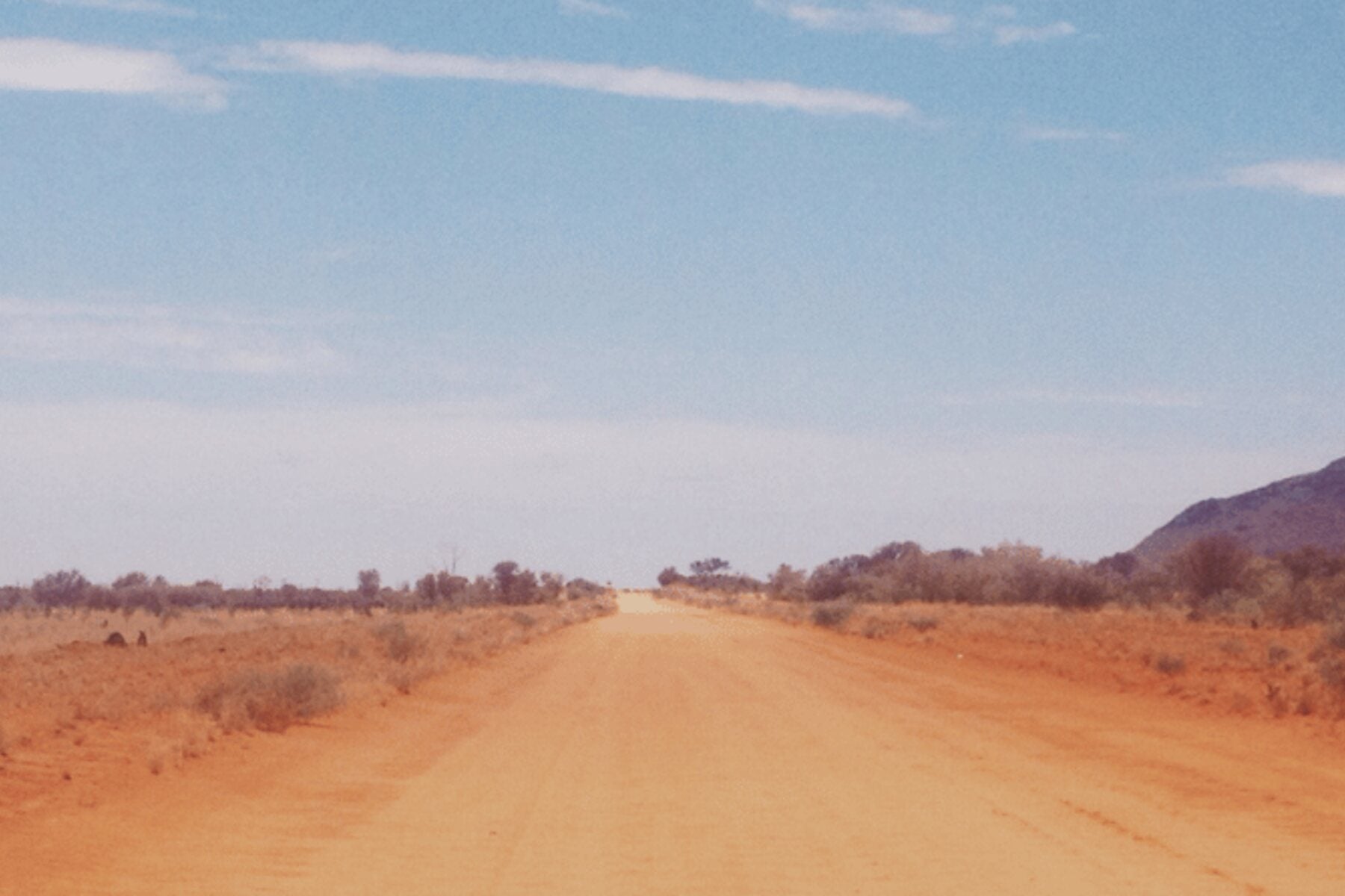 Aerial view of Australian red earth and heat country
